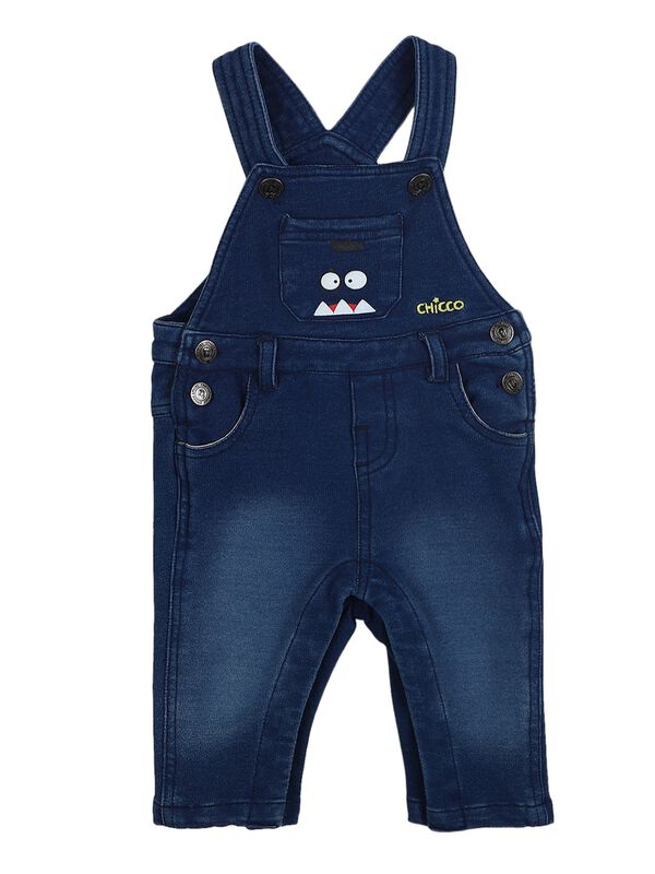 Boys Medium Blue Long Dungaree image number 0